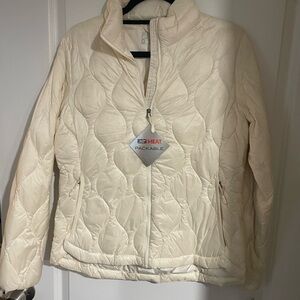 32 Degrees Women's Off-White Quilted Puffer Jacket